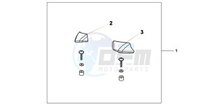 NC700XC drawing PILLION ARMREST SET