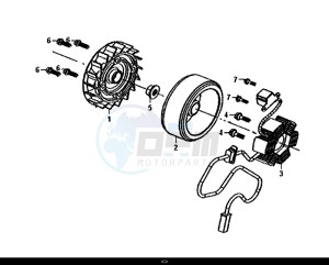 ORBIT III 50 (45 KM/H) (XE05W1-EU) (L8-M0) drawing AC GEN. ASSY