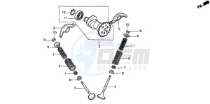 CN250 drawing CAMSHAFT/VALVE