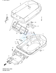 AN400 (E2) Burgman drawing HELMET BOX (MODEL K1 K2)