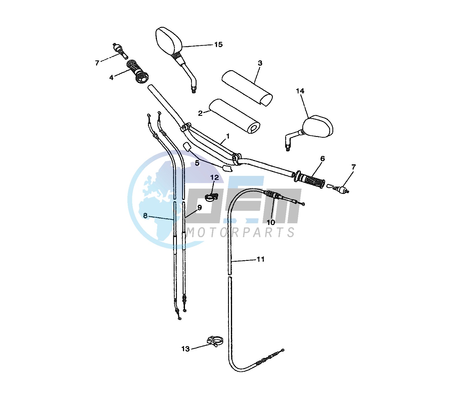 STEERING HANDLE AND CABLE