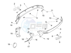 GTV 250 ie USA drawing Side cover - Spoiler