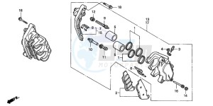 CB600F HORNET drawing FRONT BRAKE CALIPER