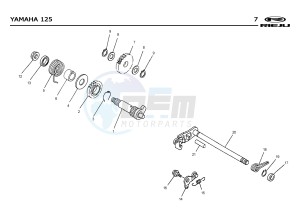 YAMAHA 125 4T EURO 2 ENGINE drawing T07