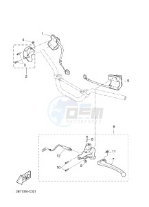 CW50 CW50LN 80 BOOSTER 13" NAKED (1WP6) drawing HANDLE SWITCH & LEVER