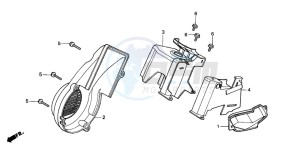 SH50D drawing FAN COVER/SHROUD