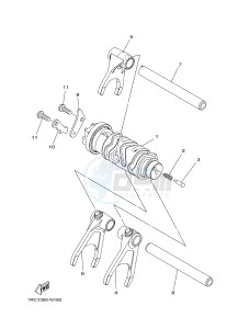 MT09A MT-09 ABS 900 (2DR3) drawing SHIFT CAM & FORK