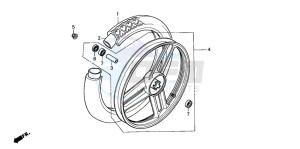 PK50S drawing FRONT WHEEL