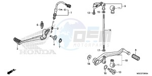 VFR1200FDF VFR1200F Dual Clutch E drawing PEDAL