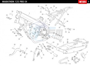 MARATHON-125-E4-TROPHY-UK-WHITE drawing CHASSIS