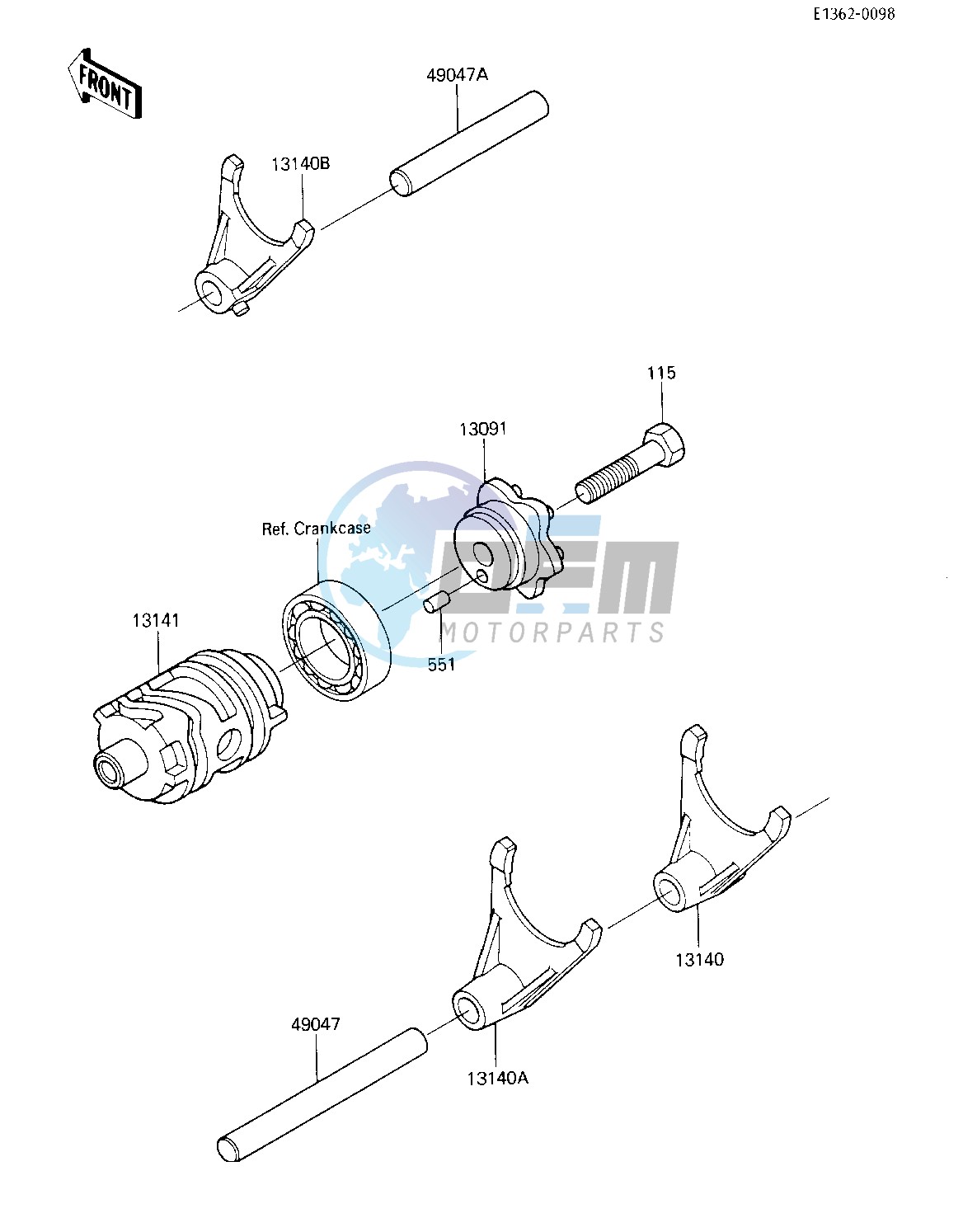 GEAR CHANGE DRUM & FORKS