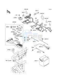 KAF 950 E [MULE 3010 TRANS4X4 DIESEL] (E8F) E8F drawing CHASSIS ELECTRICAL EQUIPMENT