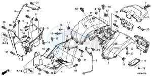 TRX500FEC drawing REAR FENDER