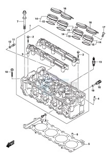 GSX-S1000 A drawing CYLINDER HEAD