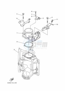 F250DETX drawing THROTTLE-BODY