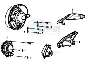 CROX 50 25KMH (L8 L9) NL EURO4 drawing HEAD LIGHT