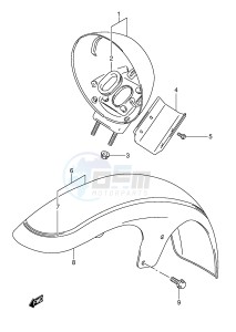 VS1400 (E3-E28) INTRUDER drawing FRONT FENDER