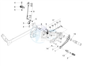 V7 III Racer 750 e4 (NAFTA) drawing Gear lever