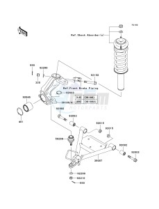 KAF 400 A [MULE 610 4X4] (A6F-AF) A6F drawing SUSPENSION