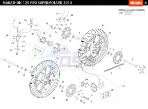 MARATHON-125-PRO-SM-WHITE drawing WHEELS - BRAKES