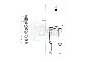 LUDIX 10 ONE - 50 cc drawing FRONT FORK