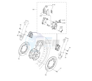 XT Z TENERE 660 drawing FRONT BRAKE CALIPER