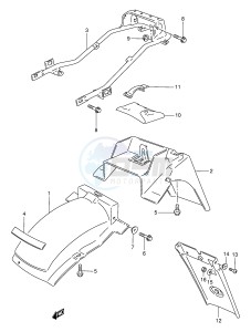 DR800S (E4) drawing REAR FENDER