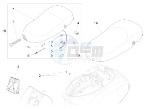 LT 125 4T 3V ie E3 (APAC) (In, Tw, TwI, Vt) drawing Saddle/seats