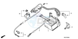 CRF250X9 Australia - (U) drawing BATTERY