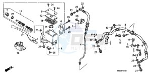 TRX250XC drawing FRONT BRAKE MASTER CYLINDER