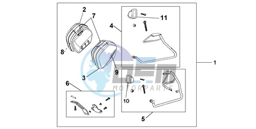 35 L PANNIER KIT GLORY RED