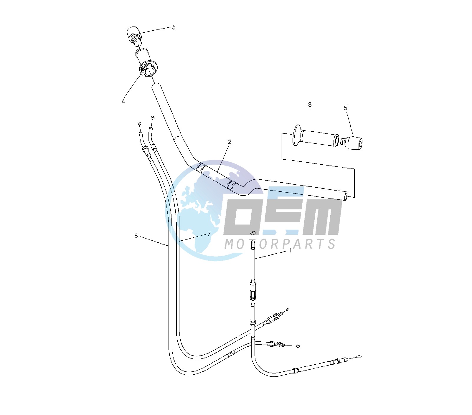 STEERING HANDLE AND CABLE