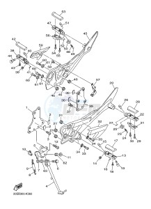 XJ6NA 600 XJ6-N (NAKED, ABS) (36B9 36BA) drawing STAND & FOOTREST