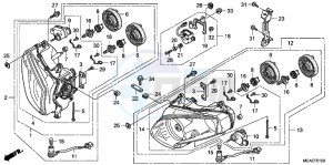 GL1800D GoldWing - GL1800-D UK - (E) drawing HEADLIGHT