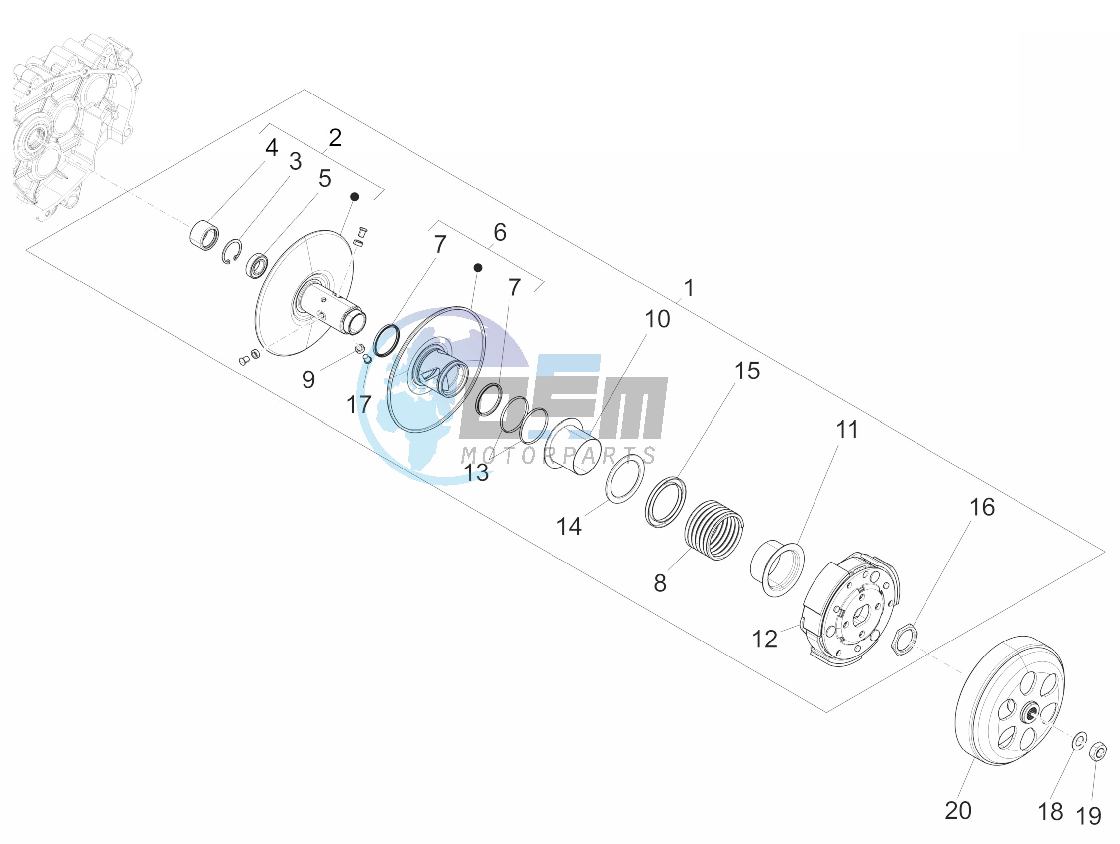 Driven pulley