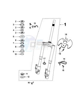 FIGHT 4 50 A4T TPS drawing FRONT FORK / STEERINGHEAD