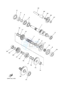 YFM550FWA YFM550DE GRIZZLY 550 (1NPC) drawing TRANSMISSION