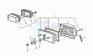 V 75 750 PA Vecchio Tipo PA Vecchio Tipo drawing Taillight