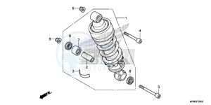 CB1000RAD CB1000R ABS E drawing REAR CUSHION