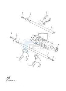 YBR125E (42PK) drawing SHIFT CAM & FORK