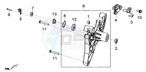 GTS 300i ABS drawing REAR FORK - REAR SUSPENSION