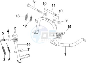 GTV 125 4T (Euro 3) UK drawing Stand