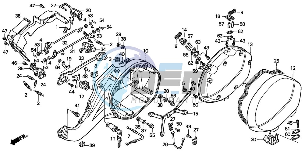 L. SADDLEBAG (NT650VW/X/Y/1)