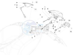 150 4T 3V ie Primavera (EMEA, LATAM) EQR) drawing Rear headlamps - Turn signal lamps