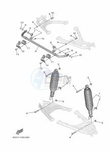 YXE850EBN YXE85WPBK (B0D1) drawing REAR SUSPENSION