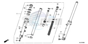 NC700XDE NC700XD 2ED - (2ED) drawing FRONT FORK