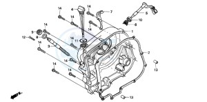 CB250 NIGHTHAWK drawing RIGHT CRANKCASE COVER