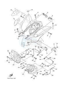 YFZ450 YFZ450B (1PD2 1PD3 1PD1) drawing REAR FENDER