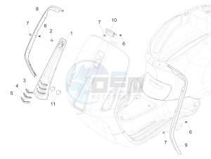 PRIMAVERA 150 4T 3V IE ABS-NOABS E3-E4 (EMEA, LATAM, APAC) drawing Front shield