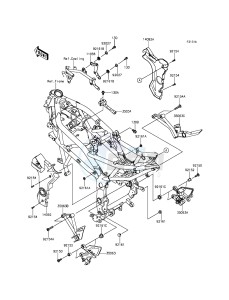 NINJA 250SL ABS BX250BGF XX (EU ME A(FRICA) drawing Frame Fittings